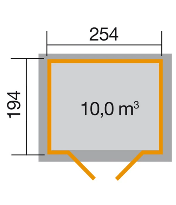 Weka Gartenhaus 323 Gr.2, Ca. B290/H221/T217 Cm 2 Weka Gartenhaus 323 Gr.2, Ca. B290/H221/T217 Cm – Bild 2