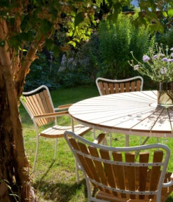 Cinas Gartentisch Ellen, Ca. Ø110/H74 Cm -Outdoor Garten Geschäft 2012250 WE MO 002 TischEllenD110Weiss