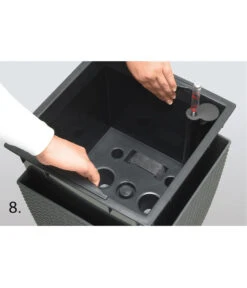 Dehner Kunststoff-Flechttopf Dallas, Quadratisch 24 Dehner Kunststoff-Flechttopf Dallas, Quadratisch -Outdoor Garten Geschäft 2460004 2460020 WE DE 009 EmsaKunststofftopf36x36cm