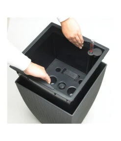 Dehner Kunststoff-Flechttopf Dallas, Quadratisch 26 Dehner Kunststoff-Flechttopf Dallas, Quadratisch -Outdoor Garten Geschäft 2460004 2460020 WE DE 010 EmsaKunststofftopf36x36cm