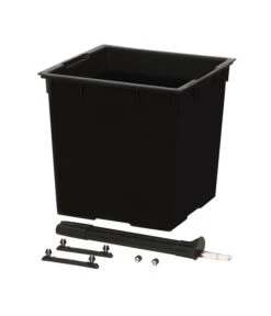 Dehner Kunststoff-Pflanztopf New York, Quadratisch, Ca. B30/H57/T30 Cm -Outdoor Garten Geschäft 2460004 WE DE 001 DehnerKunststoffTopfkonisch36x36x66cmgrauBlumentopf