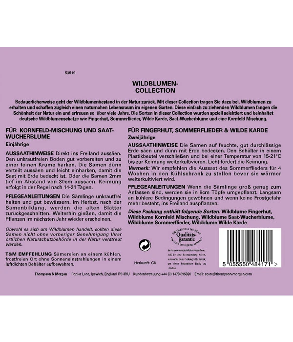 Thompson & Morgan Samen 'Wildblumen-Collection' 2 Thompson & Morgan Samen 'Wildblumen-Collection' – Bild 2