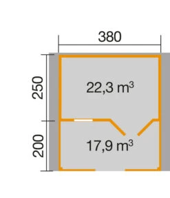 Weka Gartenhaus 111 B Mit Vordach + Terrasse -Outdoor Garten Geschäft 3405081 WE DE 001 WekaGartenhaus111AVordachTerrasseNatur