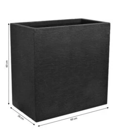 Dehner Kunststoff-Raumtrenner Palermo, Rechteckig, Anthrazit, Ca. B60/H60/T26 Cm -Outdoor Garten Geschäft 3693611 WE BG 001 KunststoffPflanzkastenKubus60x26x60cmanthrazit