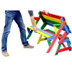 Habau Kinder Picknickbank Bunt, 100 X 50 X 62 Cm -Outdoor Garten Geschäft 4031100 WE FS 004 KinderPicknickbank