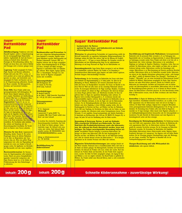 Neudorff Sugan® RattenKöder Pad 2 Neudorff Sugan® RattenKöder Pad – Bild 2