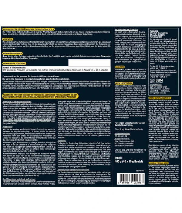 PROTECT HOME Rodicum® Ratten Getreideköder, 400 G 2 PROTECT HOME Rodicum® Ratten Getreideköder, 400 G – Bild 2