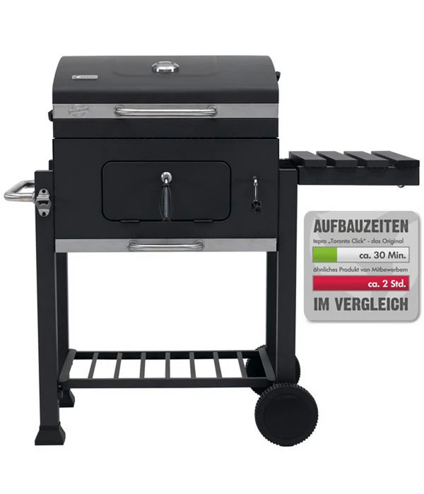 Tepro Click Holzkohle Grillwagen Toronto, Anthrazit 15 Tepro Click Holzkohle Grillwagen Toronto, Anthrazit – Bild 15