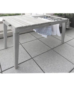Habau Balkontisch Mit Wäscheleine, Ca. B106/H75/T60 Cm -Outdoor Garten Geschäft 4192795 WE MO 001 HabauBalkontischWaeschespinne