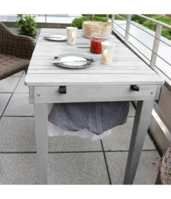 Habau Balkontisch Mit Wäscheleine, Ca. B106/H75/T60 Cm -Outdoor Garten Geschäft 4192795 WE MO 002 HabauBalkontischWaeschespinne