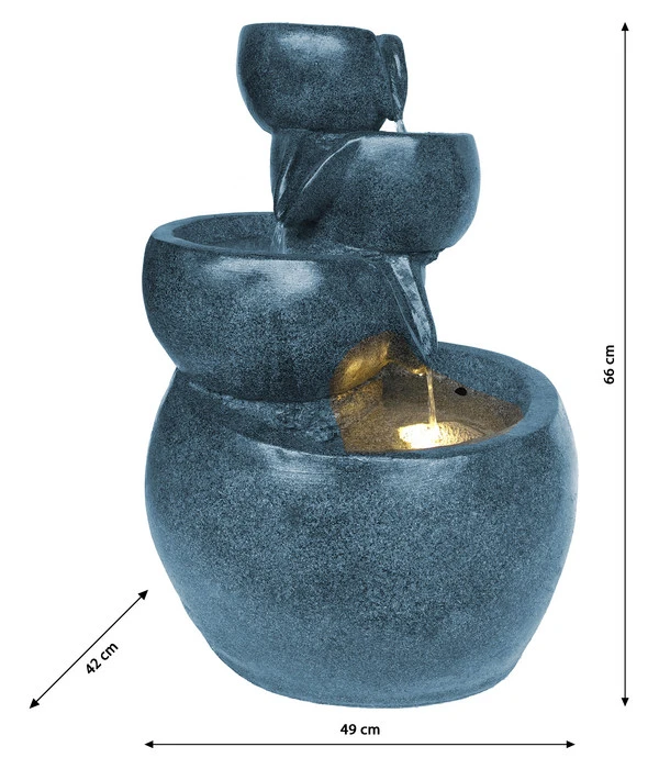 Dehner Polyresin-Gartenbrunnen Bowl, Ca. B49/H66/T42 Cm 4 Dehner Polyresin-Gartenbrunnen Bowl, Ca. B49/H66/T42 Cm – Bild 4
