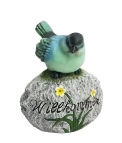 Dehner Magnesia-Vogel Willkommen, Ca. B30/H36/T21,5 Cm