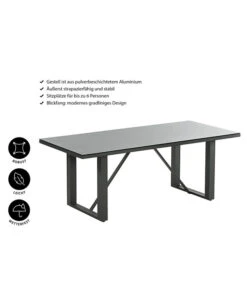Dehner Alutisch Monaco, Ca. B200/H73/T90 Cm 9 Dehner Alutisch Monaco, Ca. B200/H73/T90 Cm -Outdoor Garten Geschäft 4424891 WE IG 001 TischMonaco
