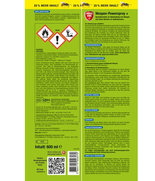 PROTECT HOME Forminex Wespen Power-Spray +, 600 Ml 2 PROTECT HOME Forminex Wespen Power-Spray +, 600 Ml – Bild 2