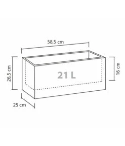 Scheurich Kunststoff-Kasten C-Cube Long, Rechteckig -Outdoor Garten Geschäft 4496873 WE BG 001 ScheurichTopfCCubeLong