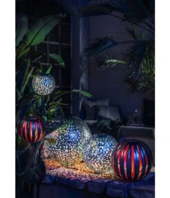 Dehner Solarstab-Kugelleuchte Nairobi, Ca. Ø18/H124 Cm -Outdoor Garten Geschäft 4497756 WE MO 003 SolarstabkugelleuchteNairobi