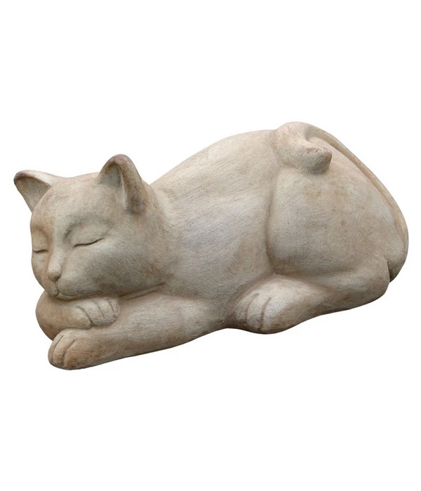 Terrakotta-Katze Schlafend, 14 X 17 X 32 Cm 1 Terrakotta-Katze Schlafend, 14 X 17 X 32 Cm