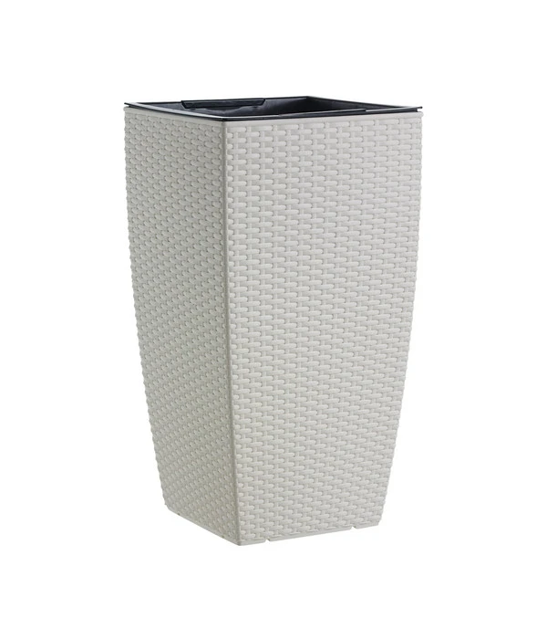 Dehner Kunststoff-Flechttopf Dallas, Quadratisch 1 Dehner Kunststoff-Flechttopf Dallas, Quadratisch