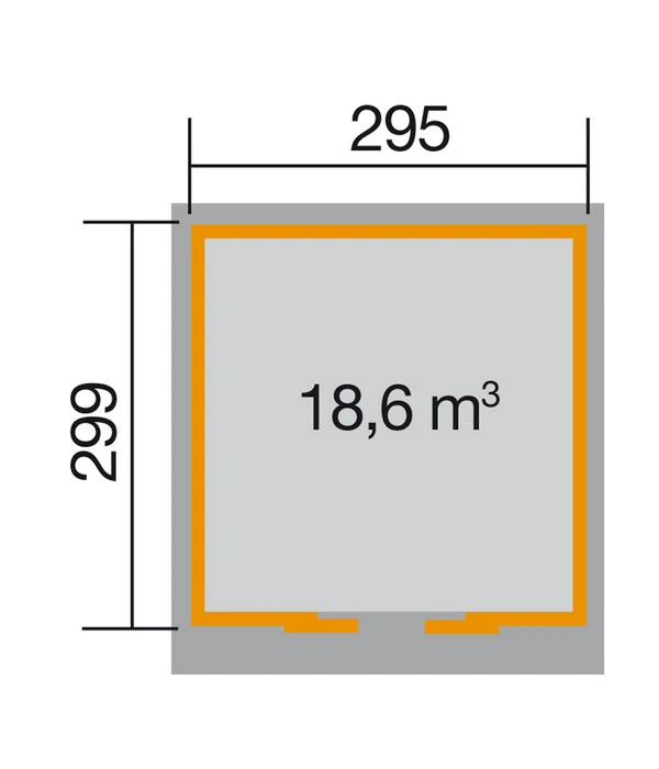 Weka Schiebetürhaus 225 Gr. 2, Ca. B315/H238/T335 Cm 2 Weka Schiebetürhaus 225 Gr. 2, Ca. B315/H238/T335 Cm – Bild 2