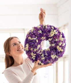 Dehner Kranz Statice, Lila/weiß, Ca. Ø40 Cm -Outdoor Garten Geschäft 6273882 WE MO 002 KranzStatice40cm