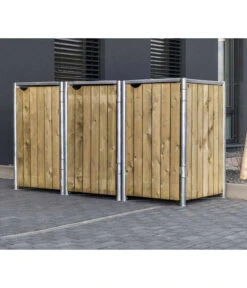 Hide Mülltonnenbox 240 L Holz, Ca. B209,1/H115,2/T80,7 Cm -Outdoor Garten Geschäft 6610950 WE MO 001 50NorthMuelltonnenboxHolz