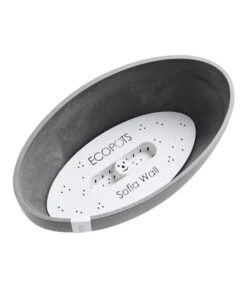 Ecopots Kunststoff-Schale Sofia Mit Wassersystem, Oval, Grau, Ca. B43/H17,5/T25 Cm -Outdoor Garten Geschäft 6614713 WE DE 001 EcopotsKunststoffSchaleSofiabreitovalgrau