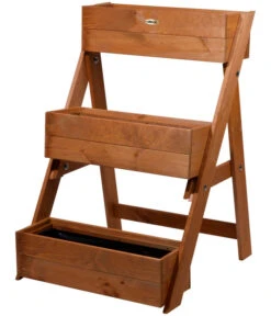 Dobar Holz-Pflanztreppe, Ca. B70/H90/T60 Cm