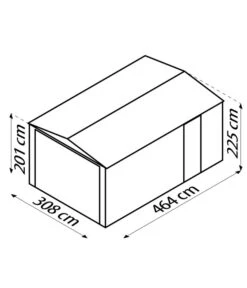 Globel Metallgerätehaus Spacer 1015, Ca. B308/H225/T465 Cm -Outdoor Garten Geschäft 6679211 WE BG 001 EPHMetallgeraetehaus