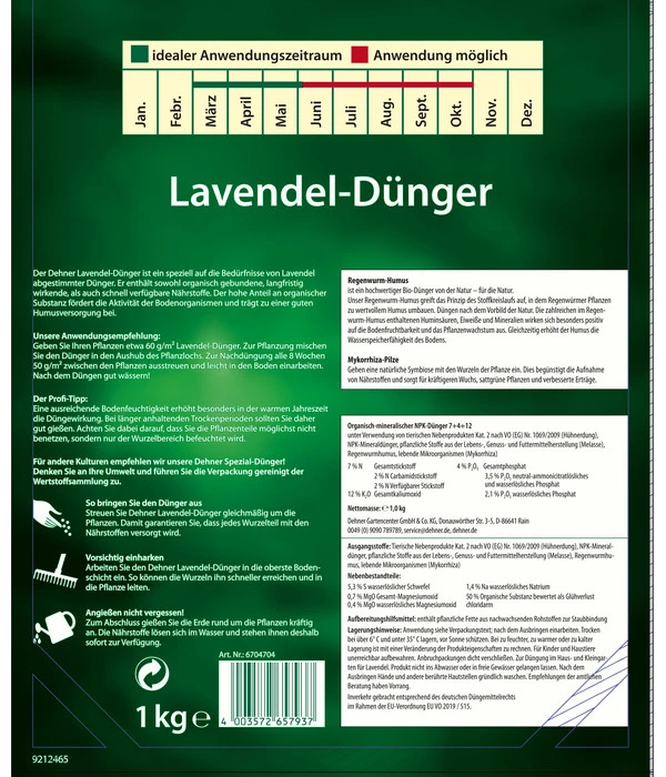 Dehner Lavendel-Dünger, 1 Kg 2 Dehner Lavendel-Dünger, 1 Kg – Bild 2