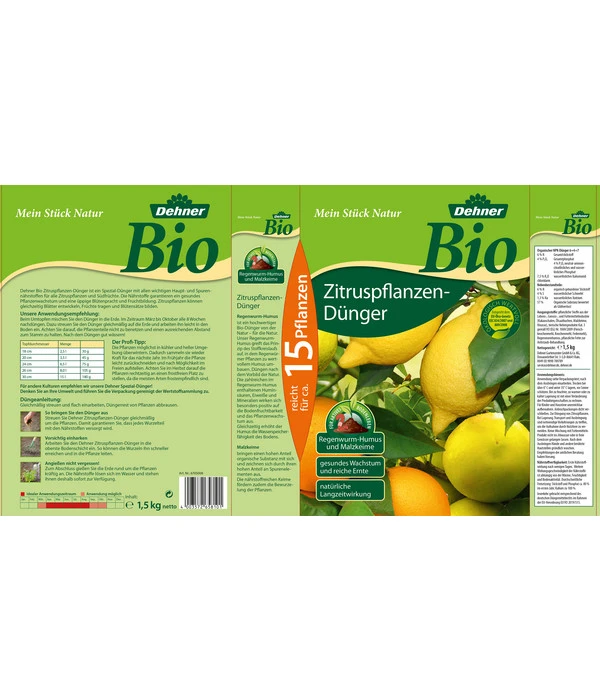 Dehner Bio Zitruspflanzen-Dünger, 1,5 Kg 2 Dehner Bio Zitruspflanzen-Dünger, 1,5 Kg – Bild 2