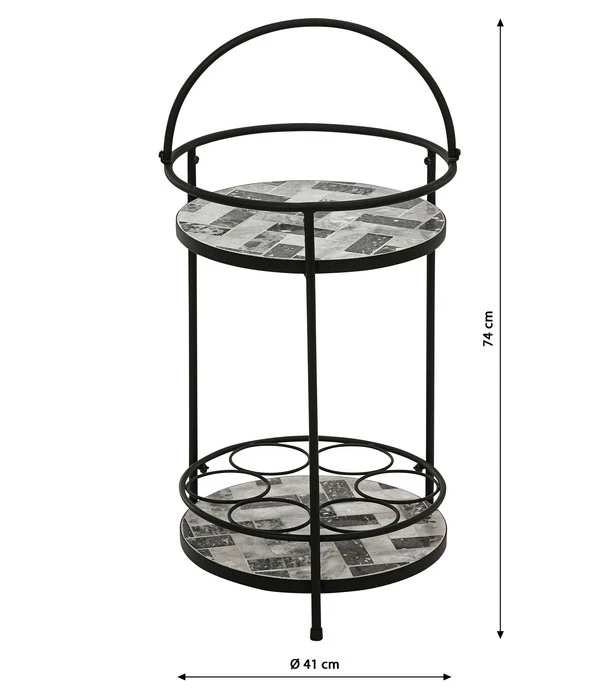 Dehner Mosaikbeistelltisch Letizia, Ca. Ø41/H74 Cm 2 Dehner Mosaikbeistelltisch Letizia, Ca. Ø41/H74 Cm – Bild 2