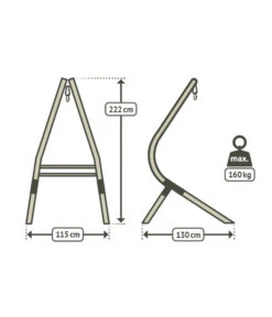 La Siesta Hängesesselgestell Calma Nature -Outdoor Garten Geschäft 6743306 WE FS 003 HMStaenderCalmaNature