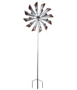 Dehner Metall-Windrad Silber, Ca. H189 Cm