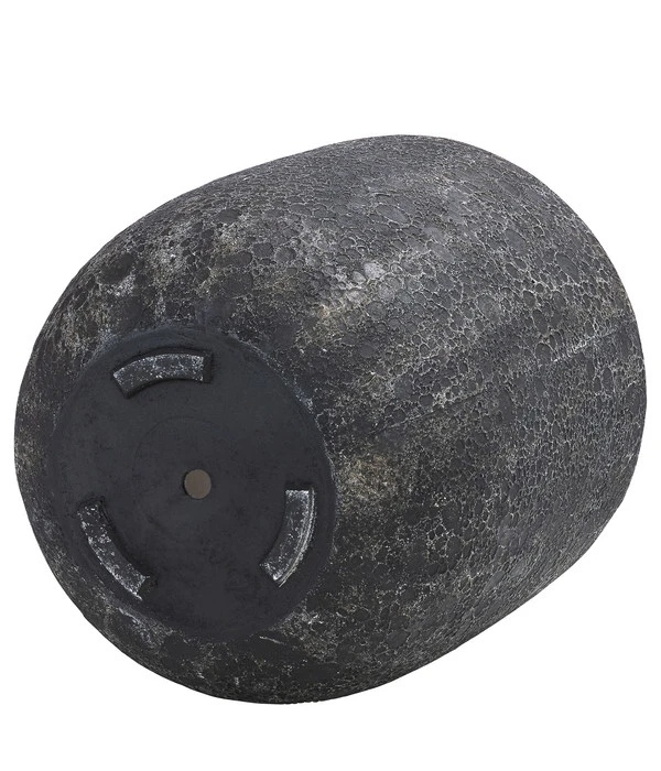 Dehner Polystone-Topf Lava, Rund, Schwarz 3 Dehner Polystone-Topf Lava, Rund, Schwarz – Bild 3