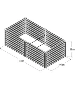 Vitavia Hochbeet Oslo, Seegras/alu -Outdoor Garten Geschäft 6882658 WE BG 002 VitaviaHochbeetOsloNeu