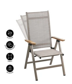 Dehner Klappsessel Cleveland, Hellbraun -Outdoor Garten Geschäft 6894109 WE IG 001 KlappsesselClevelandHBNEU