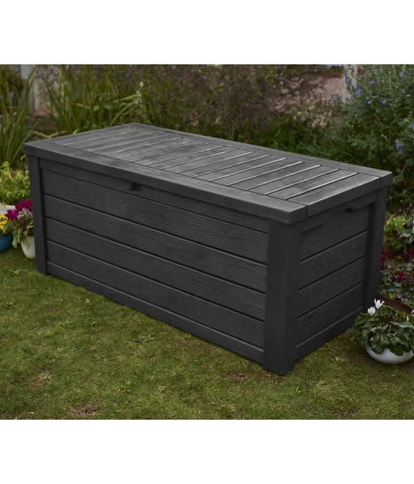 Keter Auflagenbox Westwood, 570 Liter, Ca. B155/H64,4/T72,4 Cm 2 Keter Auflagenbox Westwood, 570 Liter, Ca. B155/H64,4/T72,4 Cm – Bild 2