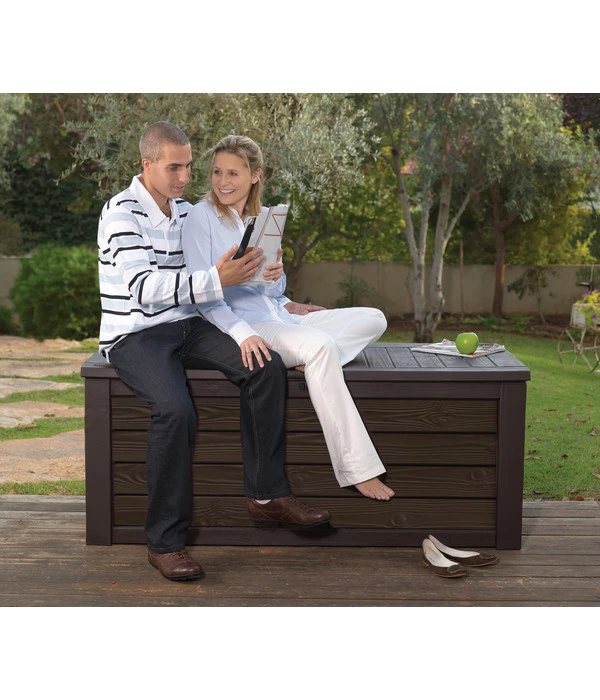 Keter Auflagenbox Westwood, 570 Liter, Ca. B155/H64,4/T72,4 Cm 4 Keter Auflagenbox Westwood, 570 Liter, Ca. B155/H64,4/T72,4 Cm – Bild 4