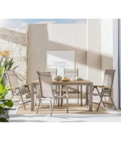 Dehner Klappsessel Cleveland, Hellbraun -Outdoor Garten Geschäft 6895387 WE MO 001 GruppeClevelandWoodNEU