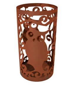 Ferrum Rost-Windlicht Eule, Ca. H43 Cm