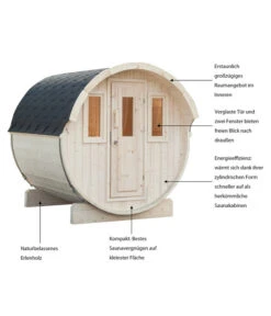 Wolff Finnhaus Saunafass Basic 230 Bausatz, Ca. B205/H210/T230 Cm 6 Wolff Finnhaus Saunafass Basic 230 Bausatz, Ca. B205/H210/T230 Cm -Outdoor Garten Geschäft 6927958 WE IG 001 FinnhausSaunafassBasic230