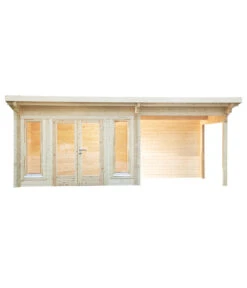 Wolff Finnhaus Gartenhaus Trondheim 70-D XL, Inkl. Lounge Rechts