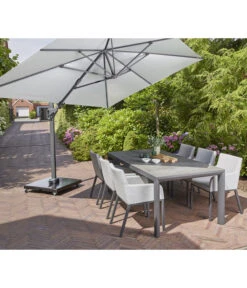 Siena Garden Ampelschirm Sunset N+, Rechteckig, Ca. B350/T260 Cm -Outdoor Garten Geschäft 6988117 WE MO 001 SienaGardenAmpelschirmSunSetN350x260cmGrau