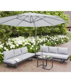 Siena Garden Ampelschirm Sunset N+, Rund, Ca. Ø350 Cm 23 Siena Garden Ampelschirm Sunset N+, Rund, Ca. Ø350 Cm -Outdoor Garten Geschäft 6988315 WE MO 001 SienaGardenAmpelschirmSunsetN350cmGrau